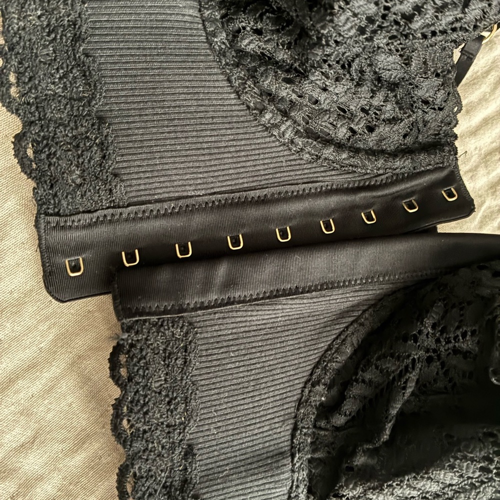 Stylish Black D Lace Corset Top